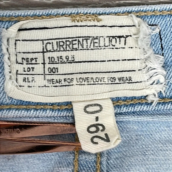 Current/Elliott The Kick Jean Solstice with Cut Hem Distressed 29 - Picture 11 of 14